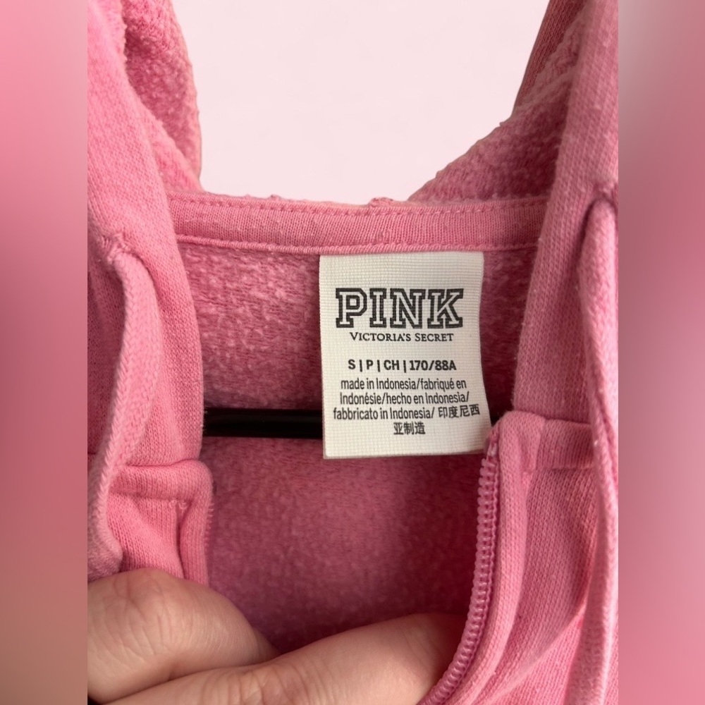 PINK Victoria’s Secret Pink Full Zip Hoodie Size Small - Picture 5 of 5
